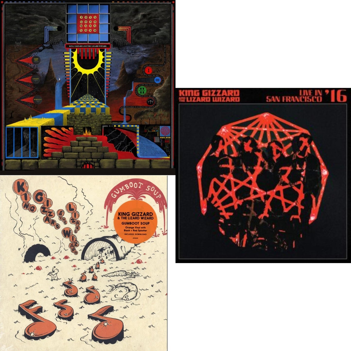 Polygondwanaland & Gumboot Soup & Live In San Francisco '16 (Deluxe/2LP/Fog/Sunburst Vinyl)