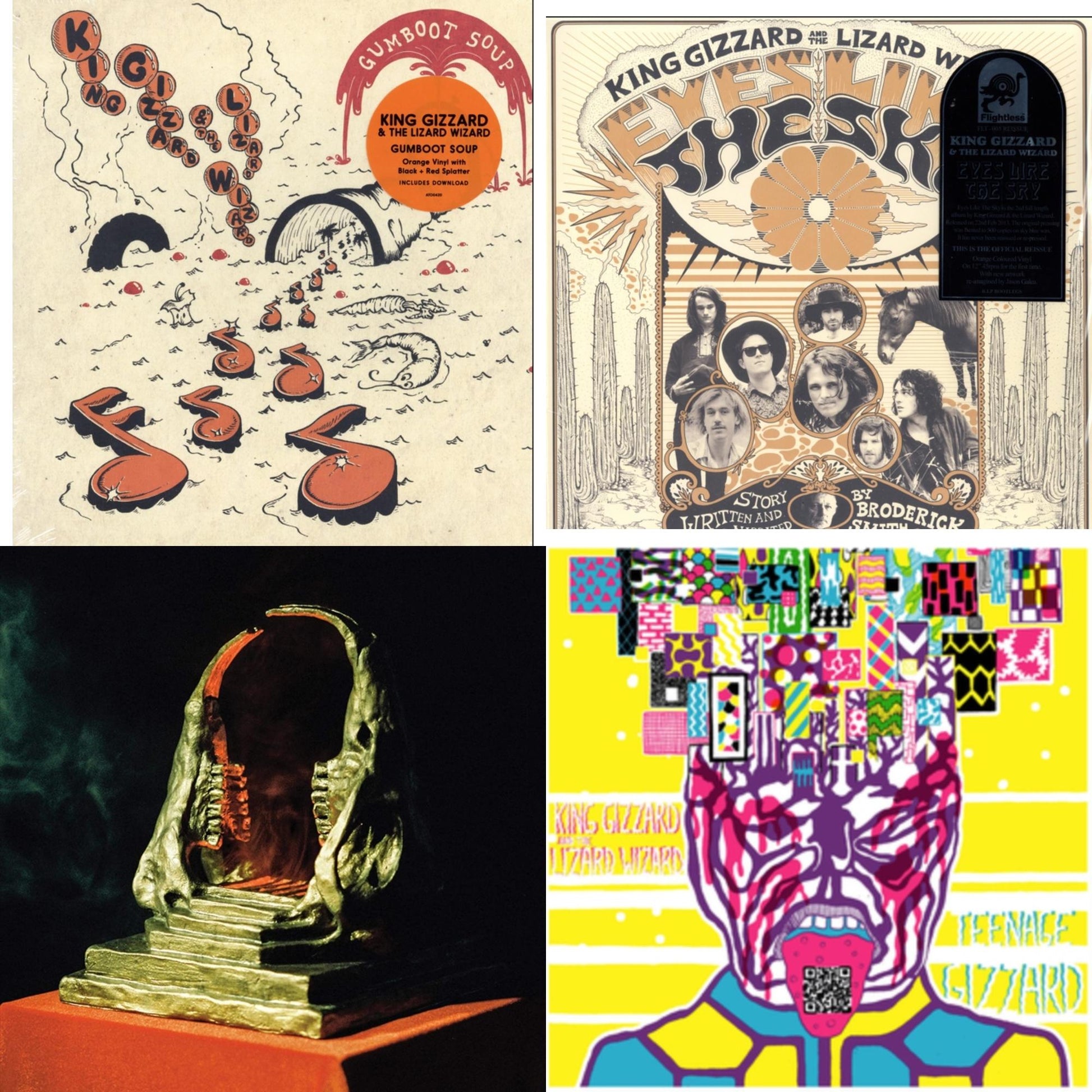 This is a 4 LP Vinyl SKU bundle.
1.This LP Vinyl is brand new.Format: LP VinylMusic Style: SurfThis item's title is: Teenage Gizzard (Fuzz Club Official Bootleg) (Deluxe Edition)Artist: King Gizzard & The Lizard WizardLabel: FUZZ CLUBBarcode: 5060467887199Release Date: 5/28/2021
2.