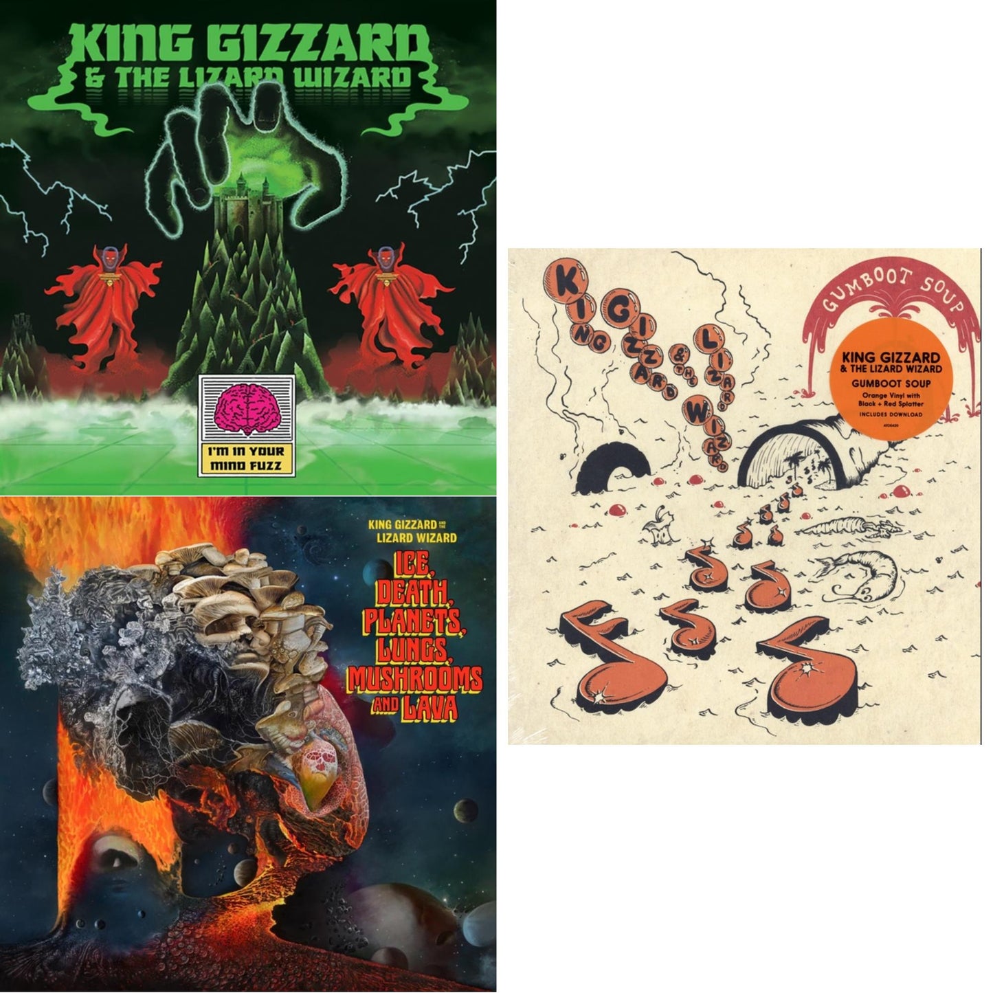 I'm In Your Mind Fuzz & Ice, Death, Planets, Lungs, Mushrooms & Lava (2LP/Recycled Black Wax Vinyl) & Gumboot Soup
