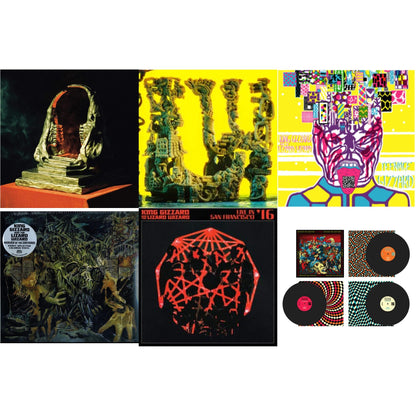 King Gizzard & The Lizard Wizard - Live In Brussels '19 (Fuzz Club Official Bootleg) & Teenage Gizzard (Fuzz Club Official Bootleg) (Deluxe Edition) & L.W. & Murder Of The Universe (Transparent Green W/Mustard Yelow Splatter LP Vinyl) & Infest The