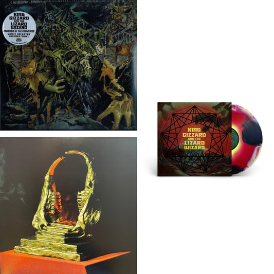 Murder Of The Universe (Transparent Green W/Mustard Yelow Splatter LP Vinyl) & Infest The Rats' Nest (Red/Black LP Vinyl) & Nonagon Infinity (Yellow/Red/Black LP Vinyl)