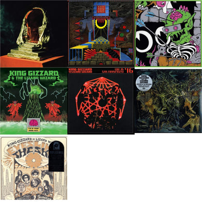 This is a 7 LP Vinyl SKU bundle.
1.This LP Vinyl is brand new.Format: LP VinylMusic Style: Garage RockThis item's title is: I'm In Your Mind FuzzArtist: King Gizzard & The Lizard WizardLabel: KGLWBarcode: 842812149726Release Date: 6/17/2022
2.This LP Vinyl is brand new.
