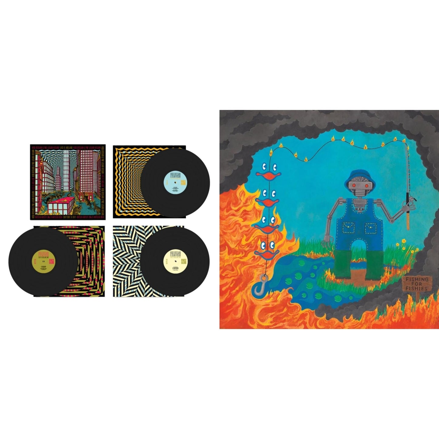Live In Asheville '19 (Fuzz Club Official Bootleg) & Fishing For Fishies (Oil Spill Edition LP Vinyl)