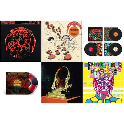 King Gizzard & The Lizard Wizard - Live In Brussels '19 (Fuzz Club Official Bootleg) & Teenage Gizzard (Fuzz Club Official Bootleg) (Deluxe Edition) & Gumboot Soup & Infest The Rats' Nest (Red/Black LP Vinyl) & Nonagon Infinity (Yellow/Red/Black LP