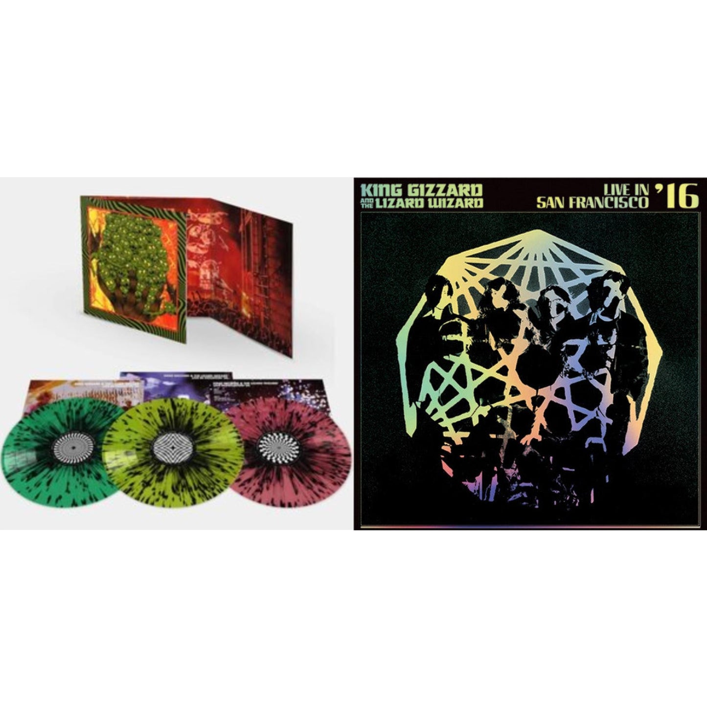 King Gizzard - Live In Houston '24 (3LP/Splatter Vinyl) & Live In San Francisco '16 (Deluxe/2LP/Fog/Sunburst Vinyl)