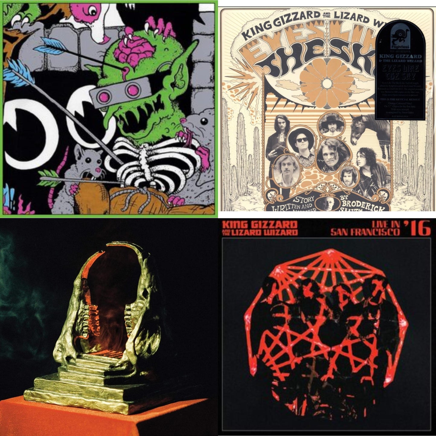This is a 4 LP Vinyl SKU bundle.
1.This LP Vinyl is brand new.Format: LP VinylMusic Style: Stoner RockThis item's title is: Live In Brussels '19 (140G/3LP)Artist: King Gizzard & The Lizard WizardLabel: DRASTIC PLASTICBarcode: 856684006032Release Date: 9/3/2021
2.