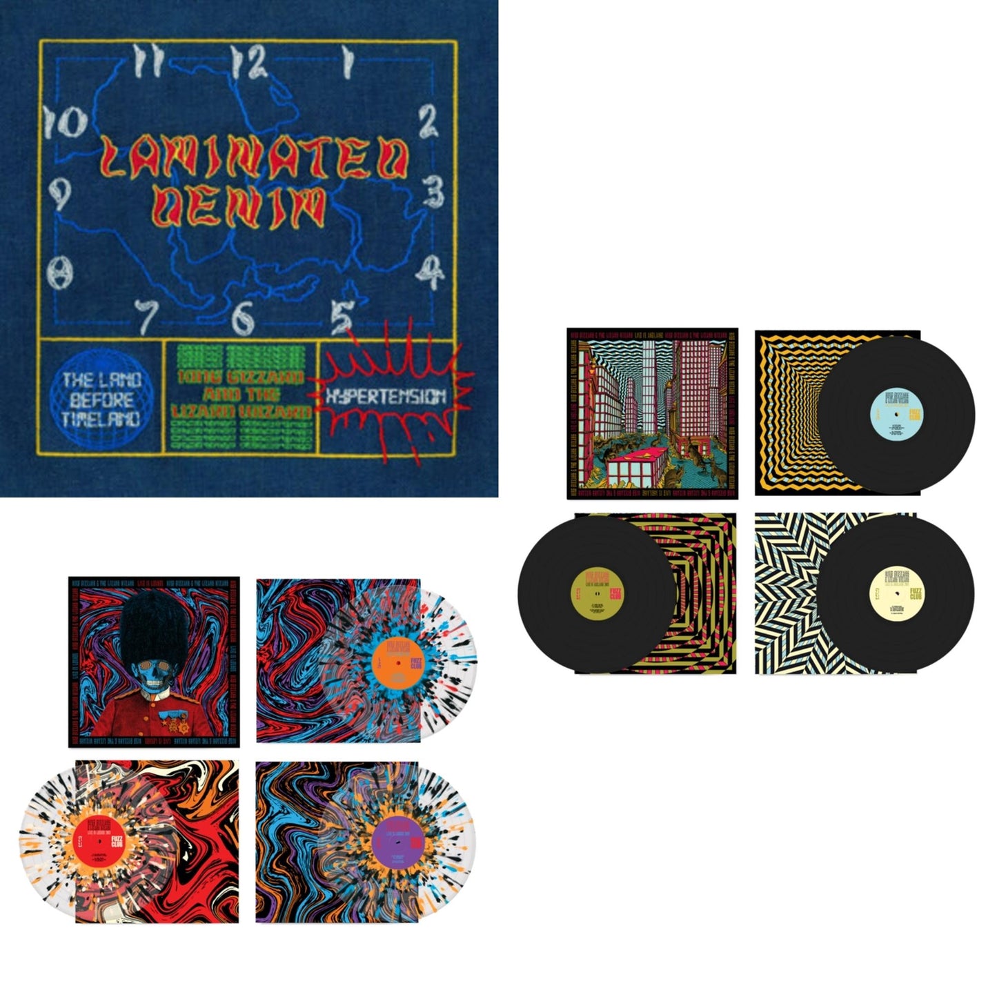This is a 3 LP Vinyl SKU bundle.
1.This LP Vinyl is brand new.Format: LP VinylMusic Style: Psychedelic RockThis item's title is: Laminated Denim (Lucky Rainbow LP Vinyl)Artist: King Gizzard & The Lizard WizardLabel: KGLWBarcode: 198704290206Release Date: 4/25/2025
2.