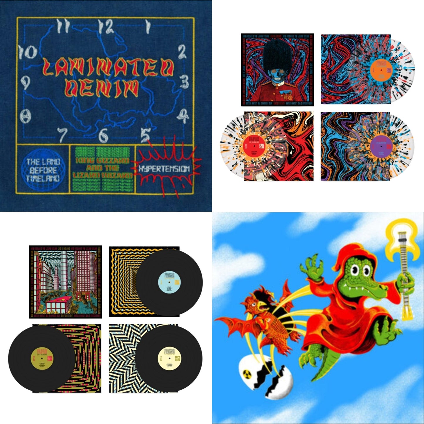 This is a 4 LP Vinyl SKU bundle.
1.This LP Vinyl is brand new.Format: LP VinylMusic Style: Psychedelic RockThis item's title is: Laminated Denim (Lucky Rainbow LP Vinyl)Artist: King Gizzard & The Lizard WizardLabel: KGLWBarcode: 198704290206Release Date: 4/25/2025
2.