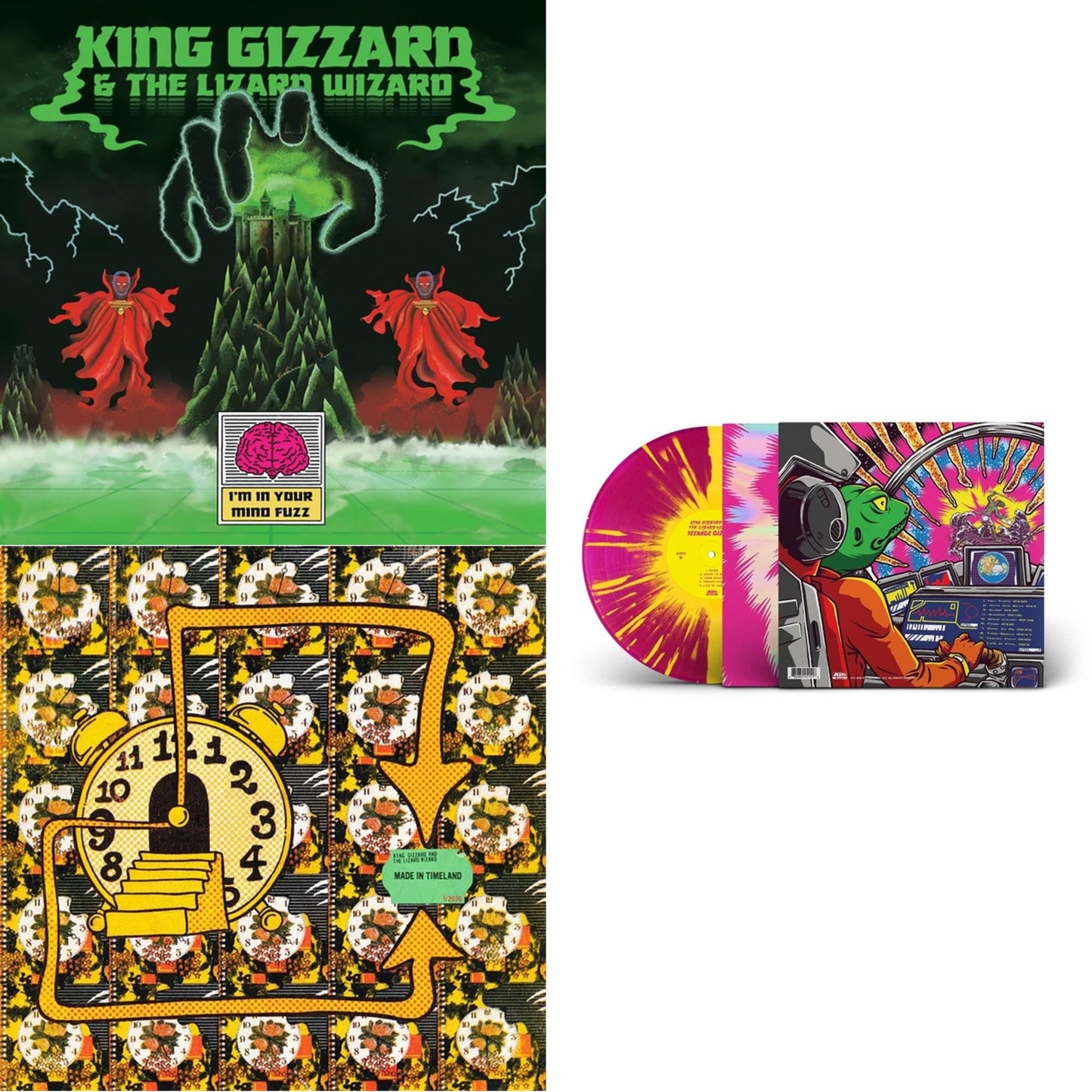 I'm In Your Mind Fuzz & Made In Timeland & Teenage Gizzard (Magenta & Yellow Splatter LP Vinyl)