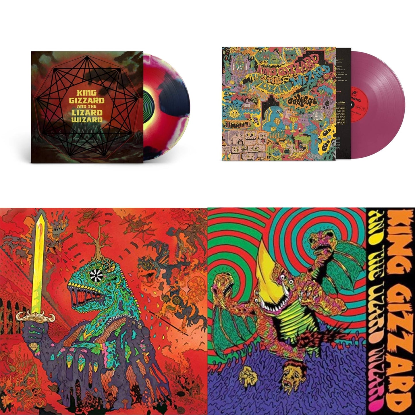 This is a 4 LP Vinyl SKU bundle.
1.This LP Vinyl is brand new.Format: LP VinylMusic Style: Garage RockThis item's title is: Willoughby's Beach (Tangerine LP Vinyl)Artist: King Gizzard & The Lizard WizardLabel: ATO RECORDSBarcode: 880882339319Release Date: 11/16/2018
2.