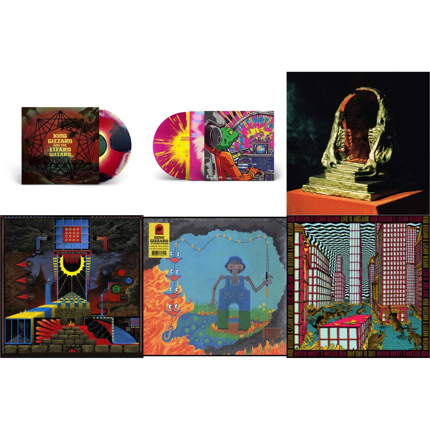 This is a 6 LP Vinyl SKU bundle.
1.This LP Vinyl is brand new.Format: LP VinylMusic Style: Alternative RockThis item's title is: Nonagon Infinity (Yellow/Red/Black LP Vinyl)Artist: King Gizzard & The Lizard WizardLabel: ATO RECORDSBarcode: 880882413613Release Date: 8/6/2020
2.