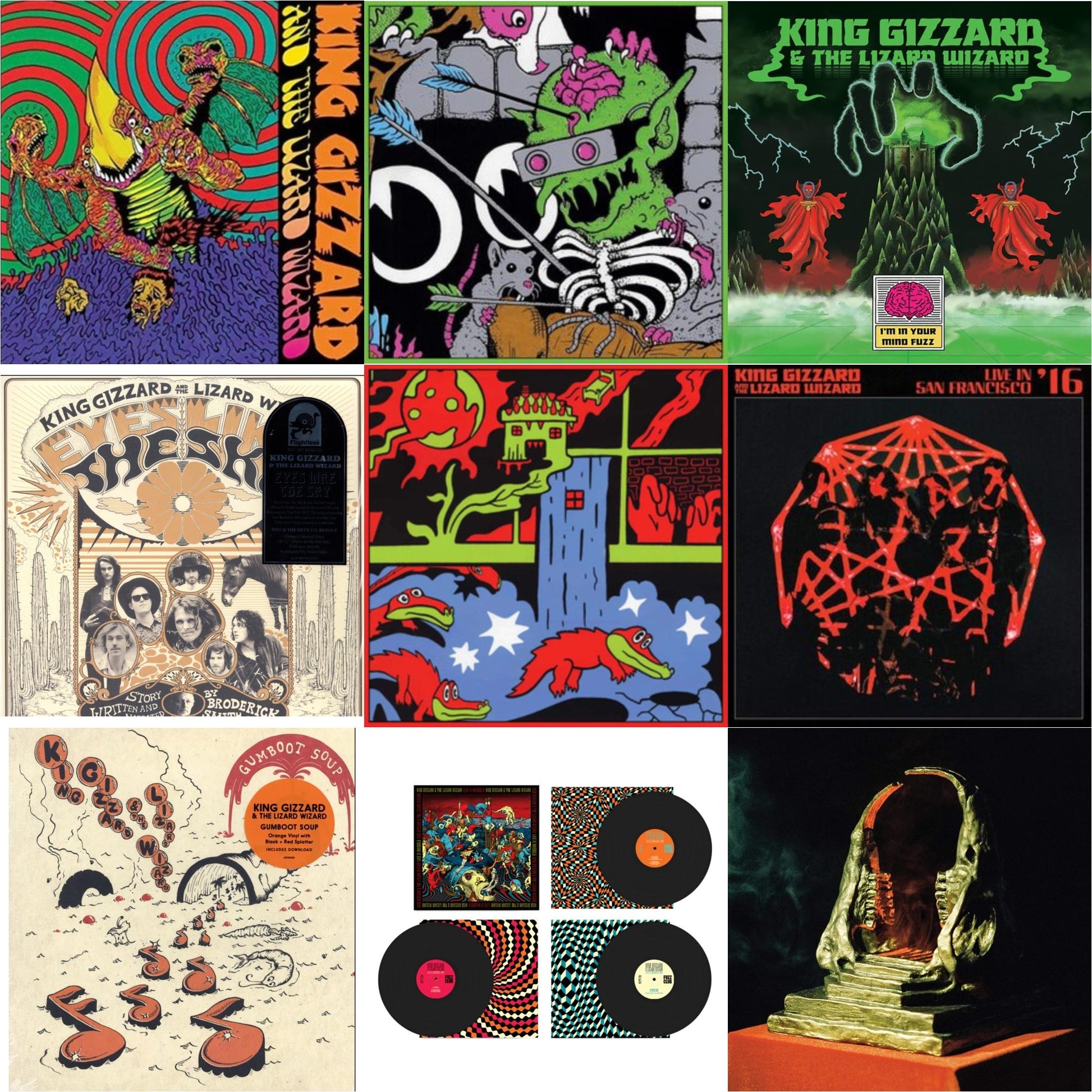 This is a 9 LP Vinyl SKU bundle.
1.This LP Vinyl is brand new.Format: LP VinylThis item's title is: Live In Brussels '19 (Fuzz Club Official Bootleg)Artist: King Gizzard & The Lizard WizardLabel: FUZZ CLUBBarcode: 5060467887106Release Date: 1/10/2025
2.This LP Vinyl is brand new.