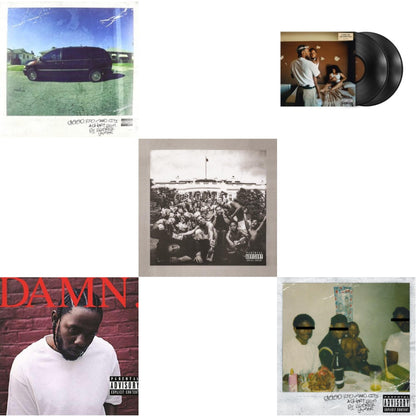 This is a 5 LP Vinyl SKU bundle.
1.This LP Vinyl is brand new.Format: LP VinylMusic Style: Post-PunkThis item's title is: Good Kid, M.A.A.D CityArtist: Kendrick LamarLabel: IGABarcode: 602537192267Release Date: 10/22/2012
2.This LP Vinyl is brand new.