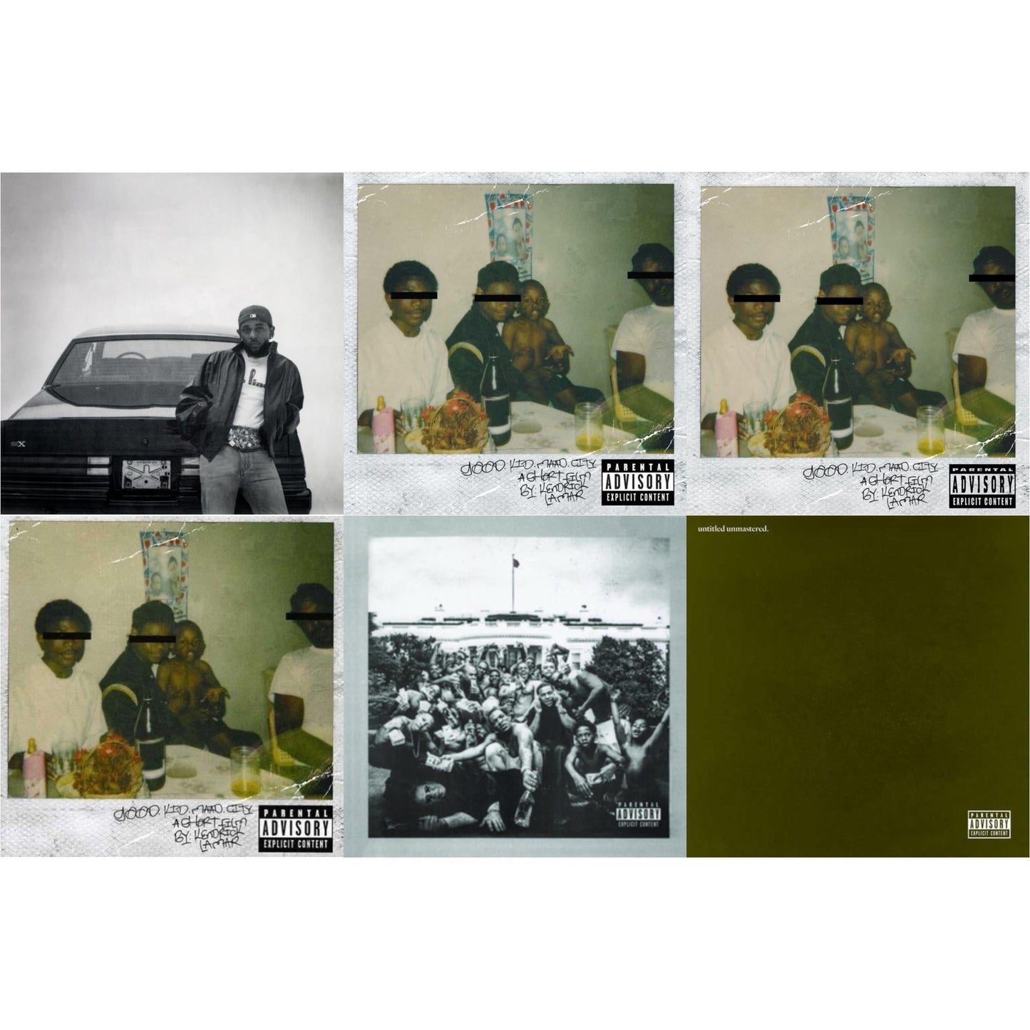 Gnx (X) & Good Kid, M.A.A.D City & Good Kid, M.A.A.D City & Good Kid, M.A.A.D City (Remixes) & To Pimp A Butterfly & Untitled Unmastered (X)