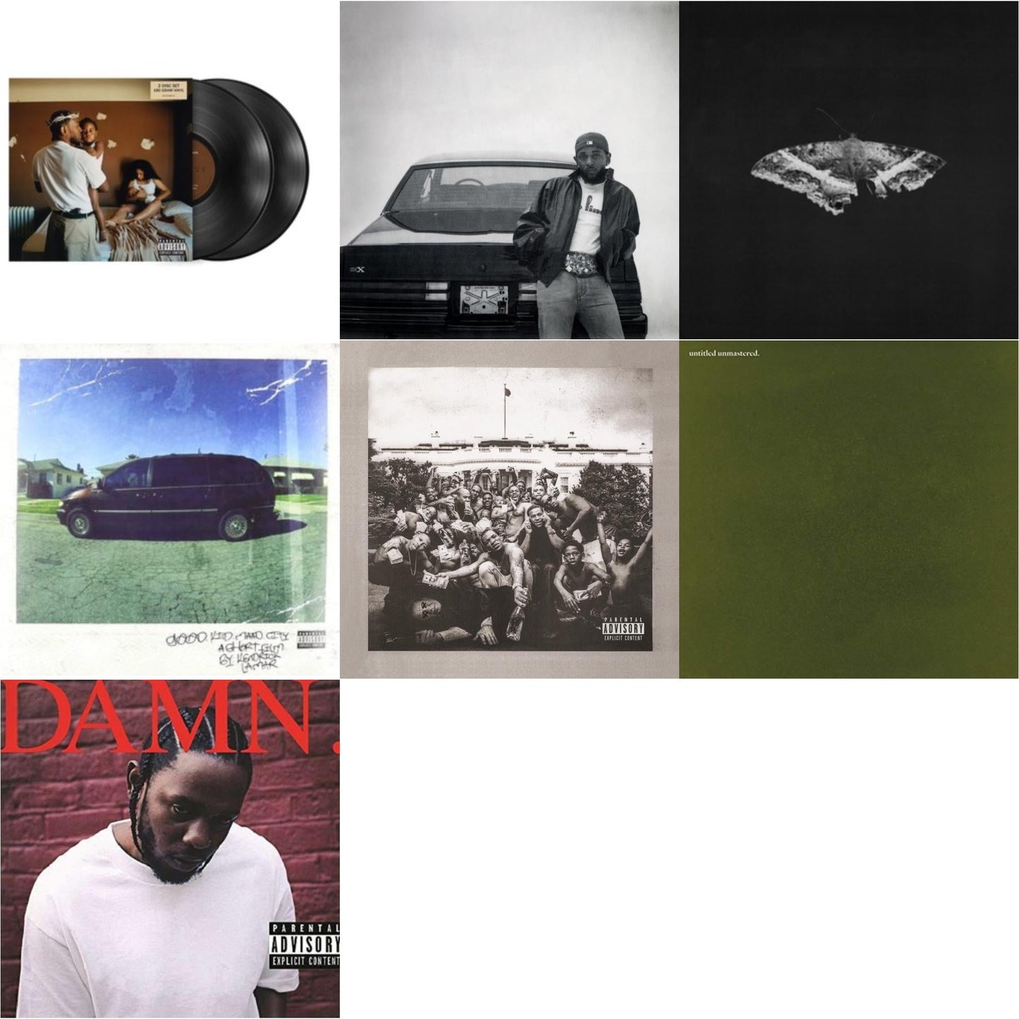 Mr. Morale & The Big Steppers (180G/2LP) & Gnx (X) & To Pimp A Butterfly (X) (10 Year Anniversary Edition/Alternate Artwork/180G/2LP) & Good Kid, M.A.A.D City & To Pimp A Butterfly & Untitled Unmastered & Damn. (X) (2LP/180G)