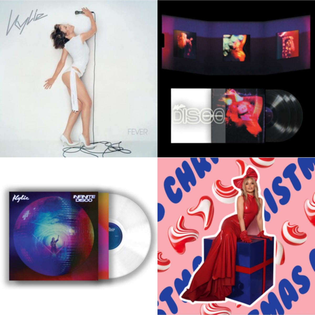 Fever & Disco: Guest List Edition (3LP) & Infinite Disco & Kylie Christmas (Fully Wrapped) (Transparent Red LP Vinyl)