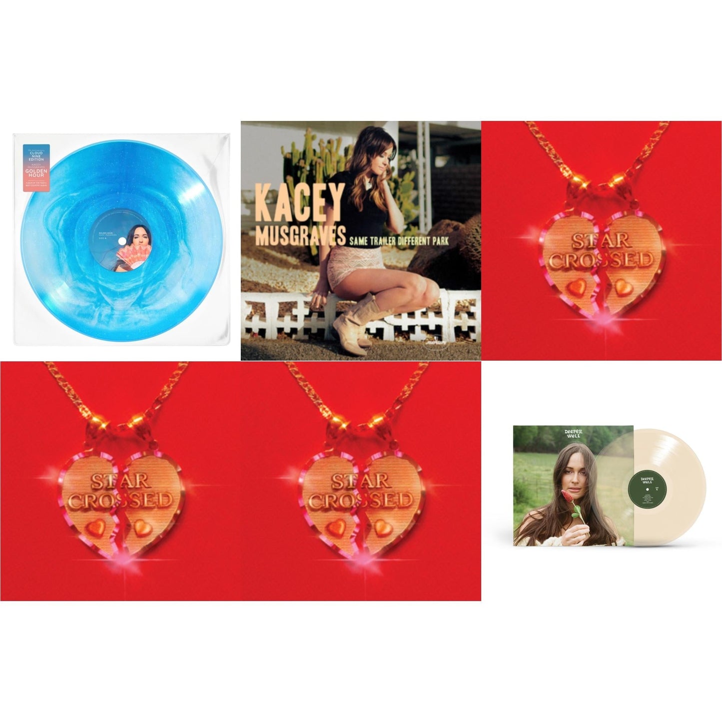 This is a 6 LP Vinyl SKU bundle.
1.This LP Vinyl is brand new.Format: LP VinylMusic Style: CountryThis item's title is: Golden Hour (Cloud Nine Edition LP Vinyl)Artist: Kacey MusgravesLabel: MCA NASHVILLEBarcode: 602448869524Release Date: 5/12/2023
2.This LP Vinyl is brand new.