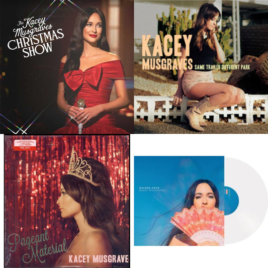 Kacey Musgraves Christmas Show (White LP Vinyl) & Same Trailer Different Park & Pageant Material (Pink/White LP Vinyl) & Golden Hour (LP)
