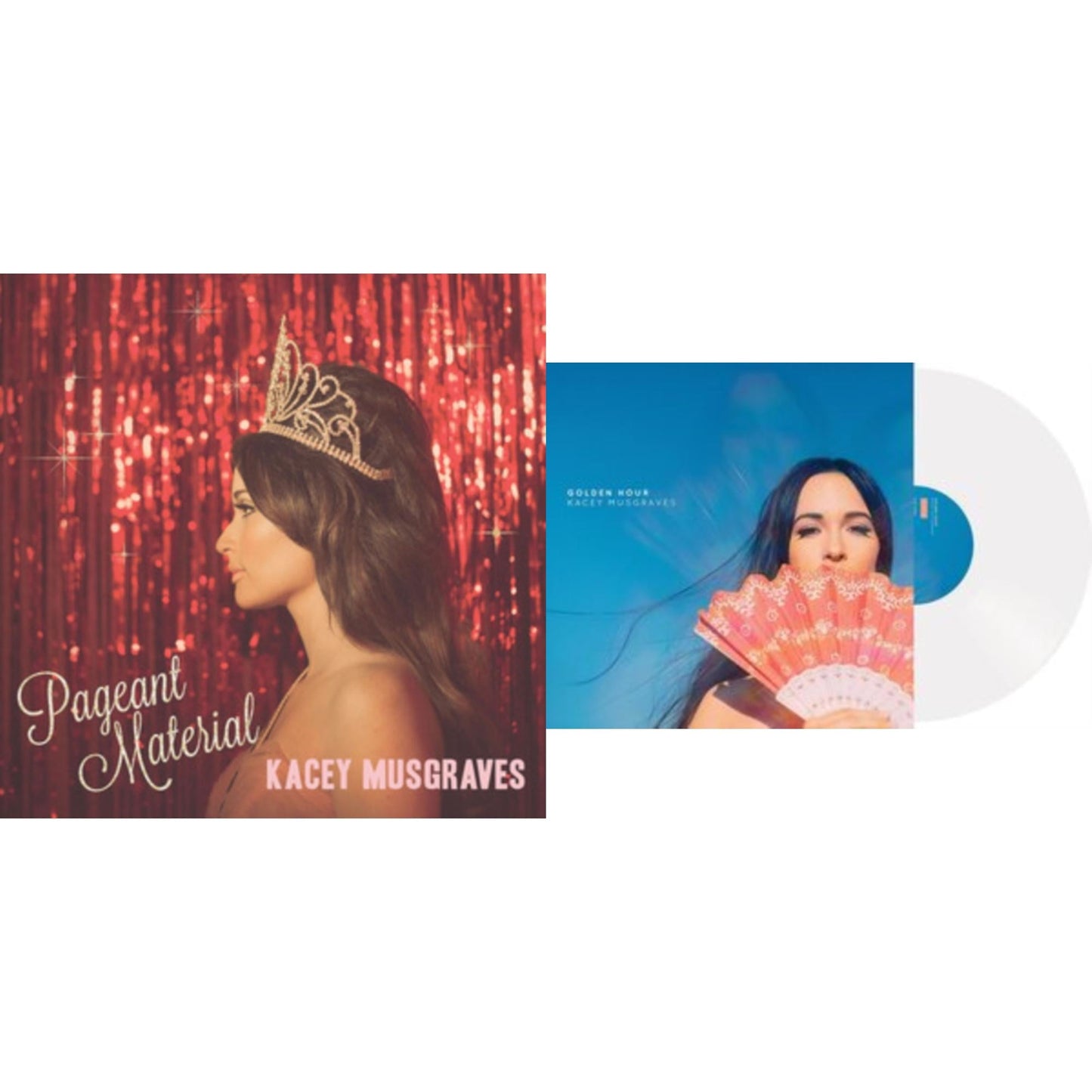 Pageant Material (10 Year Anniversary) (Clear Gold Glitter LP Vinyl) & Golden Hour (LP)