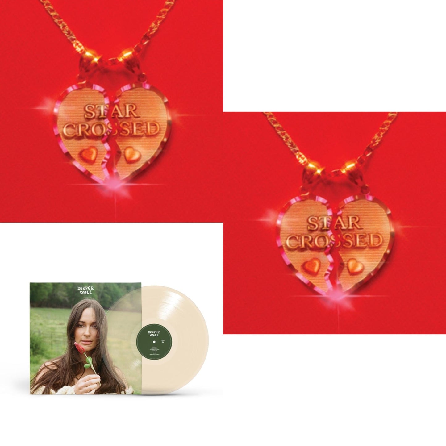 This is a 3 LP Vinyl SKU bundle.
1.This LP Vinyl is brand new.Format: LP VinylMusic Style: CountryThis item's title is: Star-Crossed (Sea Foam LP Vinyl)Artist: Kacey MusgravesLabel: MCA NASHVILLE / INTERSCOPEBarcode: 602438261109Release Date: 9/10/2021
2.This LP Vinyl is brand new.