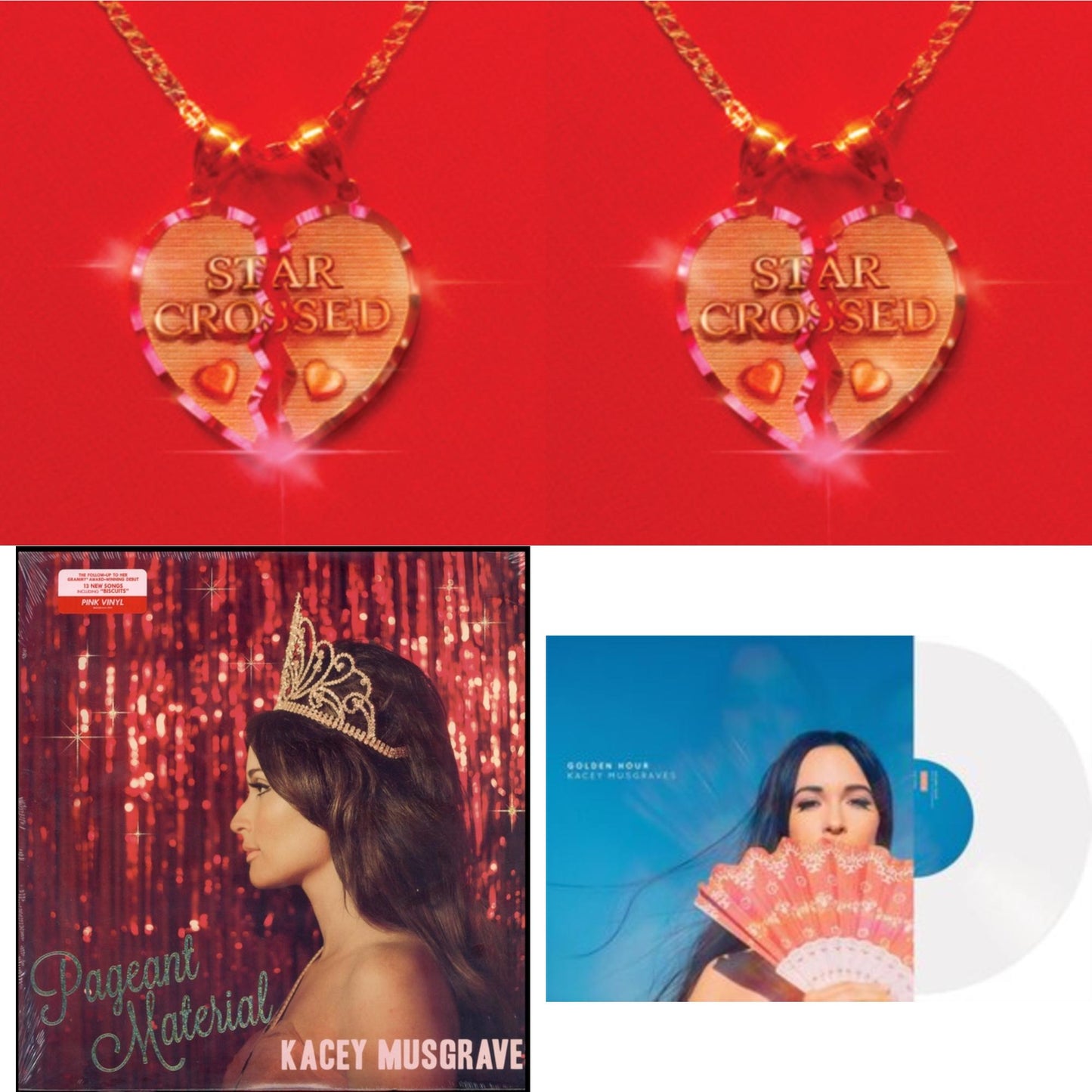 Star-Crossed (Ruby Red LP Vinyl) & Star-Crossed (Sea Foam LP Vinyl) & Pageant Material (Pink/White LP Vinyl) & Golden Hour (LP)