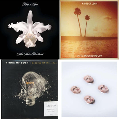 This is a 4 LP Vinyl SKU bundle.
1.This LP Vinyl is brand new.Format: LP VinylMusic Style: Rock & RollThis item's title is: Come Around Sundown (2LP/Gatefold)Artist: Kings Of LeonLabel: LEGACYBarcode: 886976496814Release Date: 10/19/2010
2.This LP Vinyl is brand new.