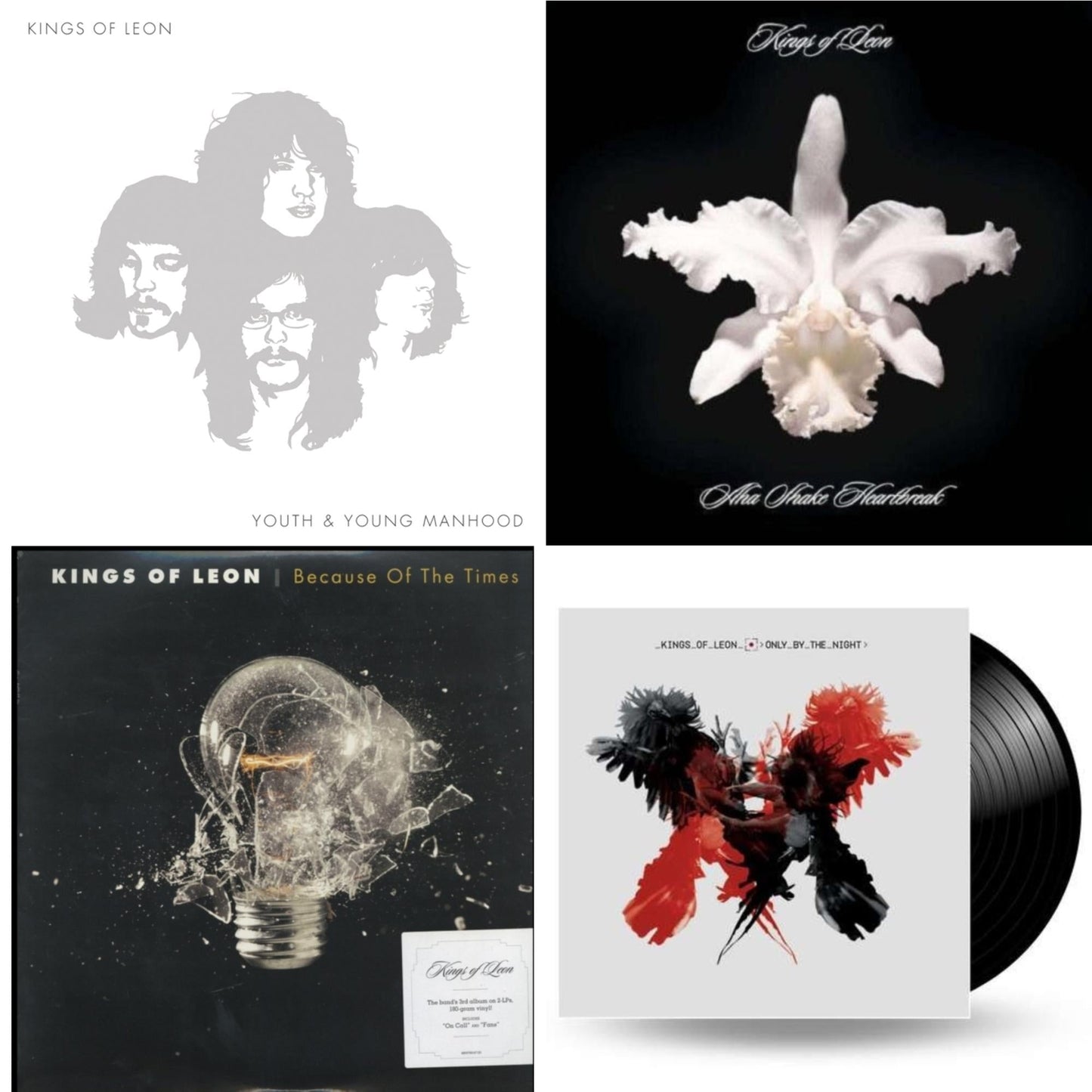 Youth & Young Manhood (2LP/180G/Gatefold) & Aha Shake Heartbreak (2LP/180G/Gatefold) & Because Of The Times (2LP/180G/Gatefold) & Only By The Night