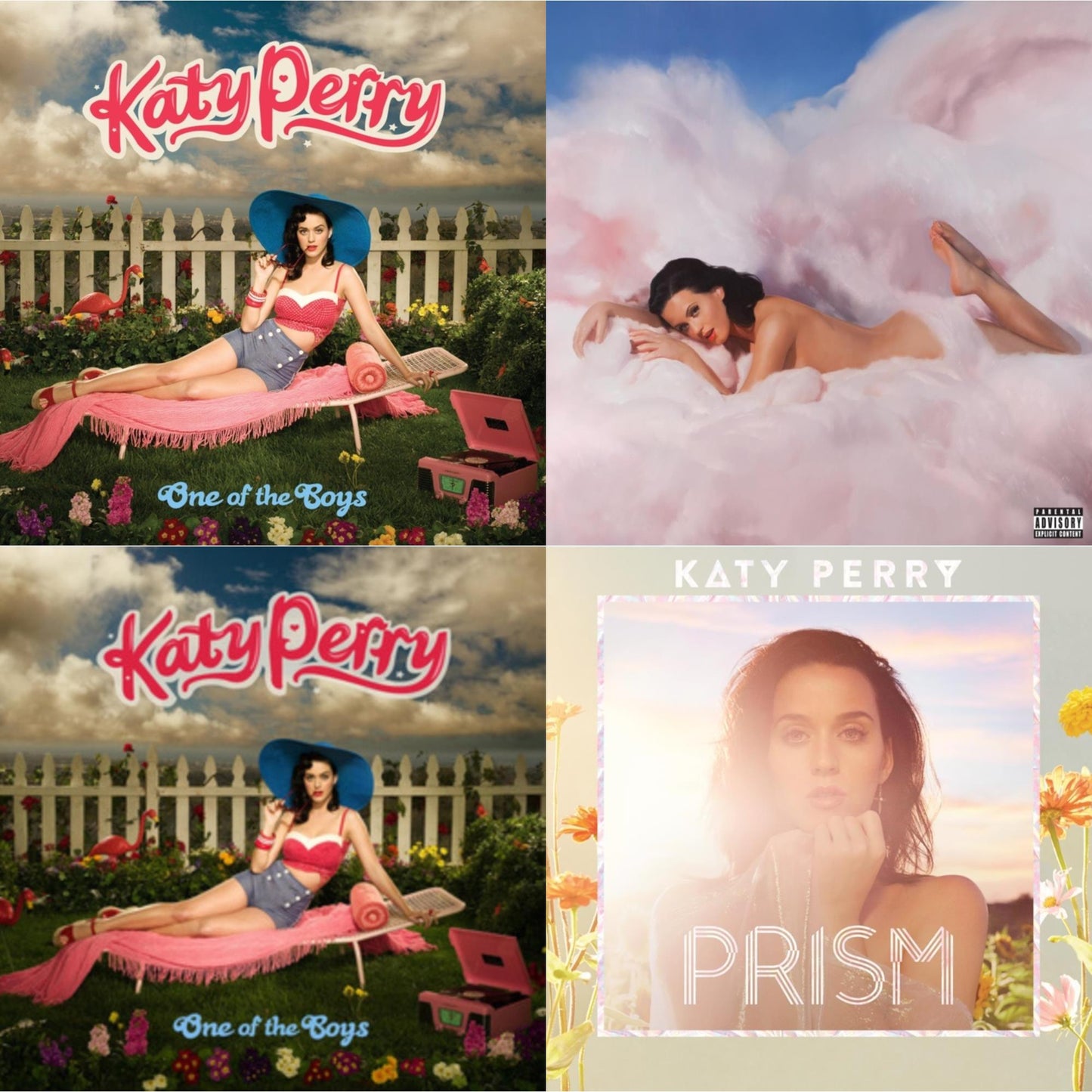 This is a 4 LP Vinyl SKU bundle.
1.This LP Vinyl is brand new.Format: LP VinylMusic Style: Soft RockThis item's title is: One Of The BoysArtist: Katy PerryLabel: CAPITOLBarcode: 5099950424917Release Date: 2/10/2009
2.This LP Vinyl is brand new.