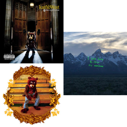 Kanye West - College Dropout & Late Registration & Ye - LP Vinyl Bundle