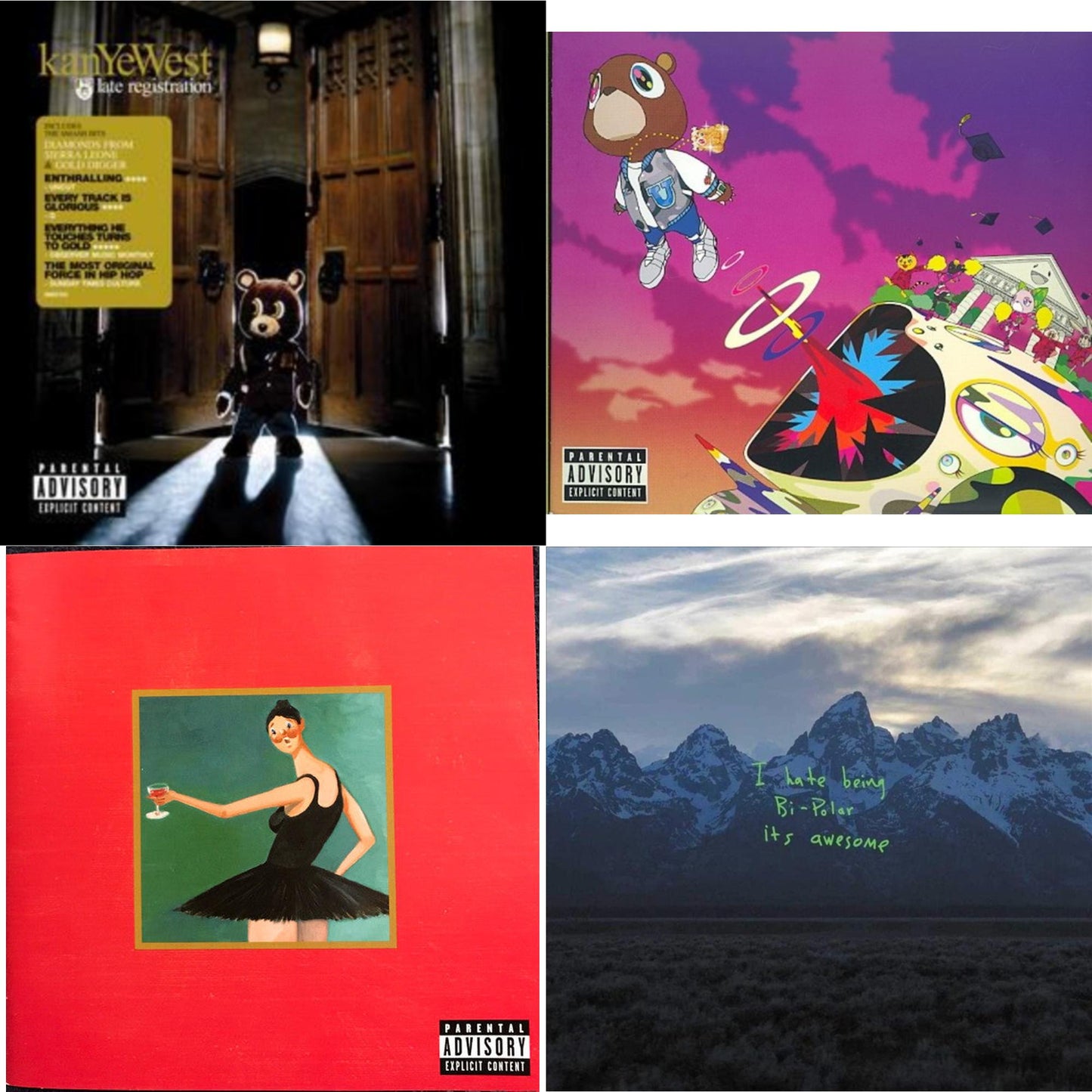 Late Registration & Graduation & My Beautiful Dark Twisted Fantasy & Ye