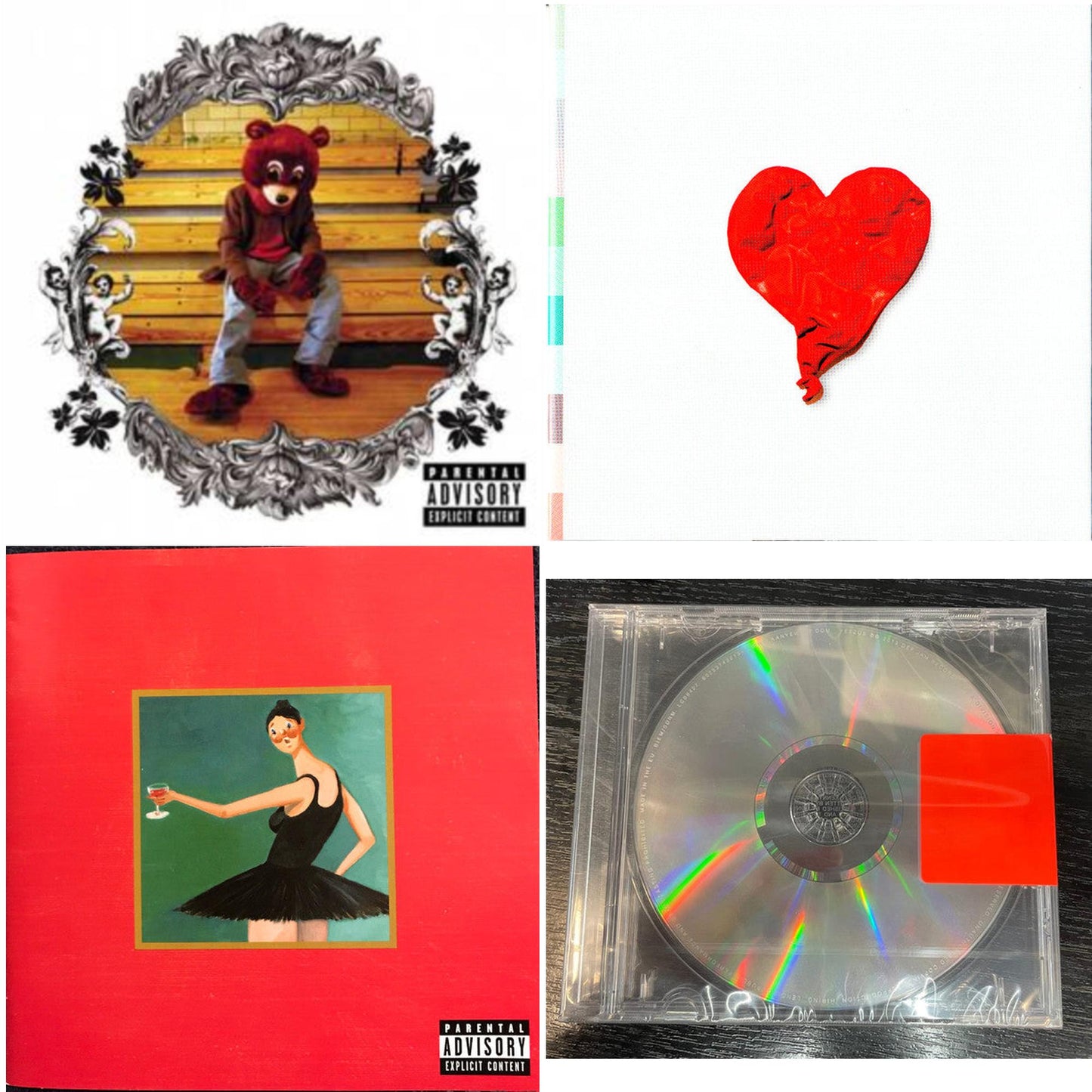 College Dropout & 808S & Heartbreak & My Beautiful Dark Twisted Fantasy & Yeezus