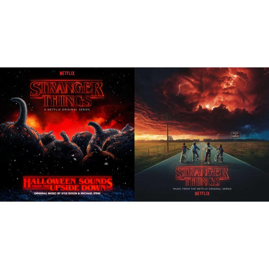 Stranger Things: Halloween Sounds From The Upside Down (Pumpkin Orange LP Vinyl) & Stranger Things: Music From Seasons 1 & 2 (2LP/Poster/Sticker/140G)