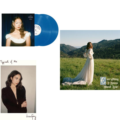 This is a 3 LP Vinyl SKU bundle.
1.This LP Vinyl is brand new.Format: LP VinylMusic Style: Contemporary JazzThis item's title is: Everything I Know About LoveArtist: LaufeyBarcode: 5056167176381Release Date: 3/10/2023
2.This LP Vinyl is brand new.