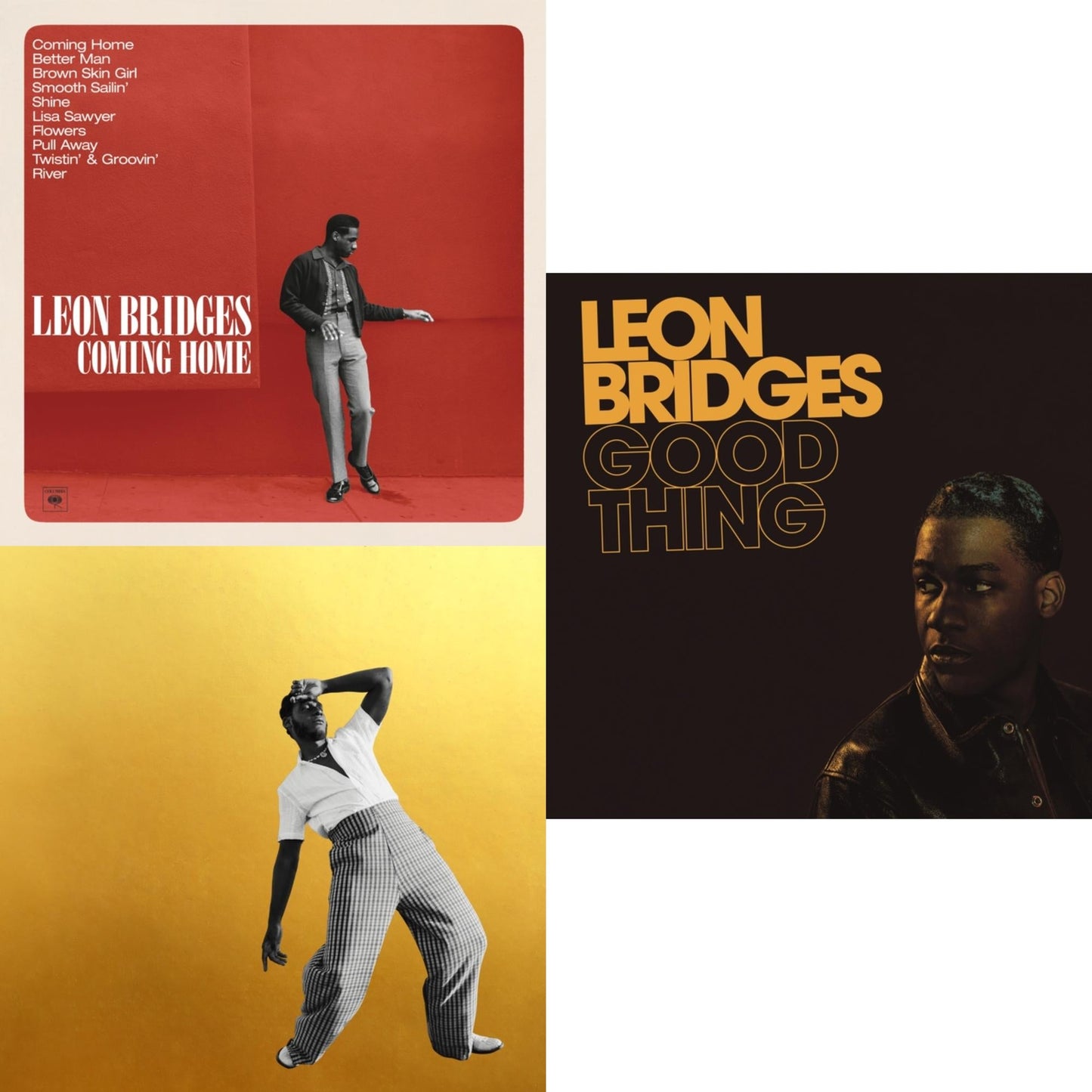Leon Bridges - Good Thing (180G/Dl Code) & Gold-Diggers Sound & Coming Home (180G/Dl Card) - LP Vinyl Bundle