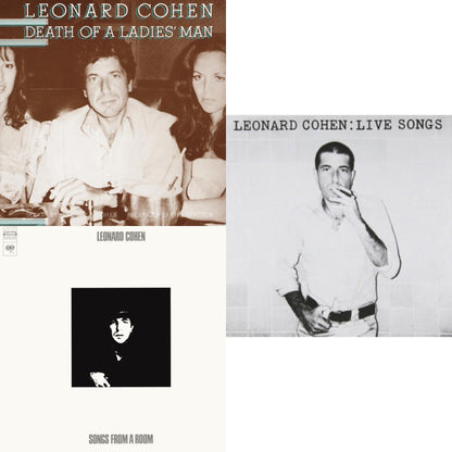 This is a 3 CD SKU bundle.
1.This CD is brand new.Format: CDMusic Style: Folk RockThis item's title is: Live SongsArtist: Leonard CohenBarcode: 5099748445421Release Date: 1/17/1997
2.This CD is brand new.