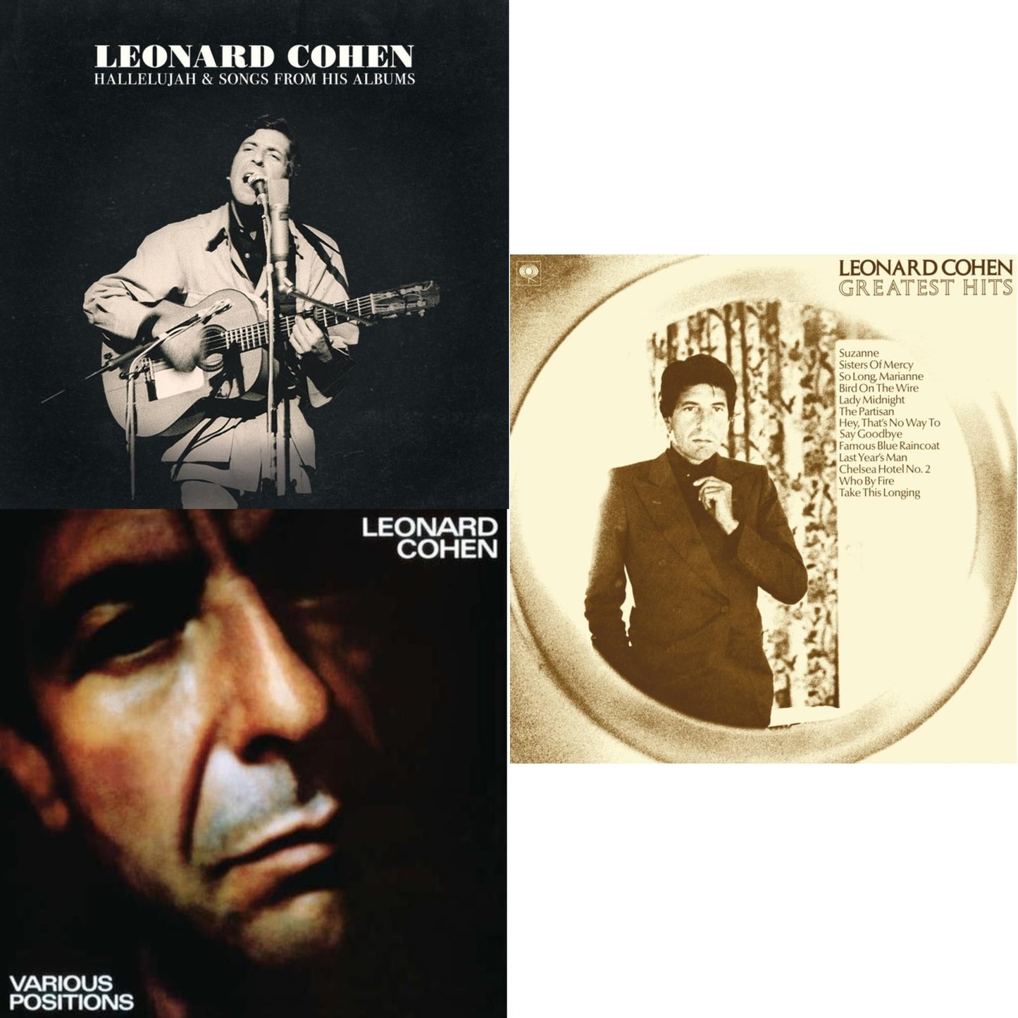 Hallelujah & Songs From His Albums (2LP) & Various Positions (150G/Dl Card) & Greatest Hits (150G/Dl Card)