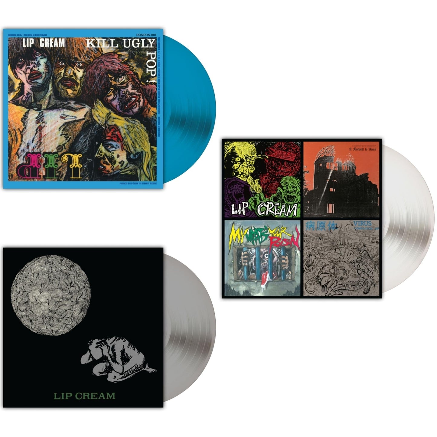 Kill Ugly Pop (Royal Blue LP Vinyl) & Sin (Silver LP Vinyl) & Thrash Til Death (Milky Clear LP Vinyl)