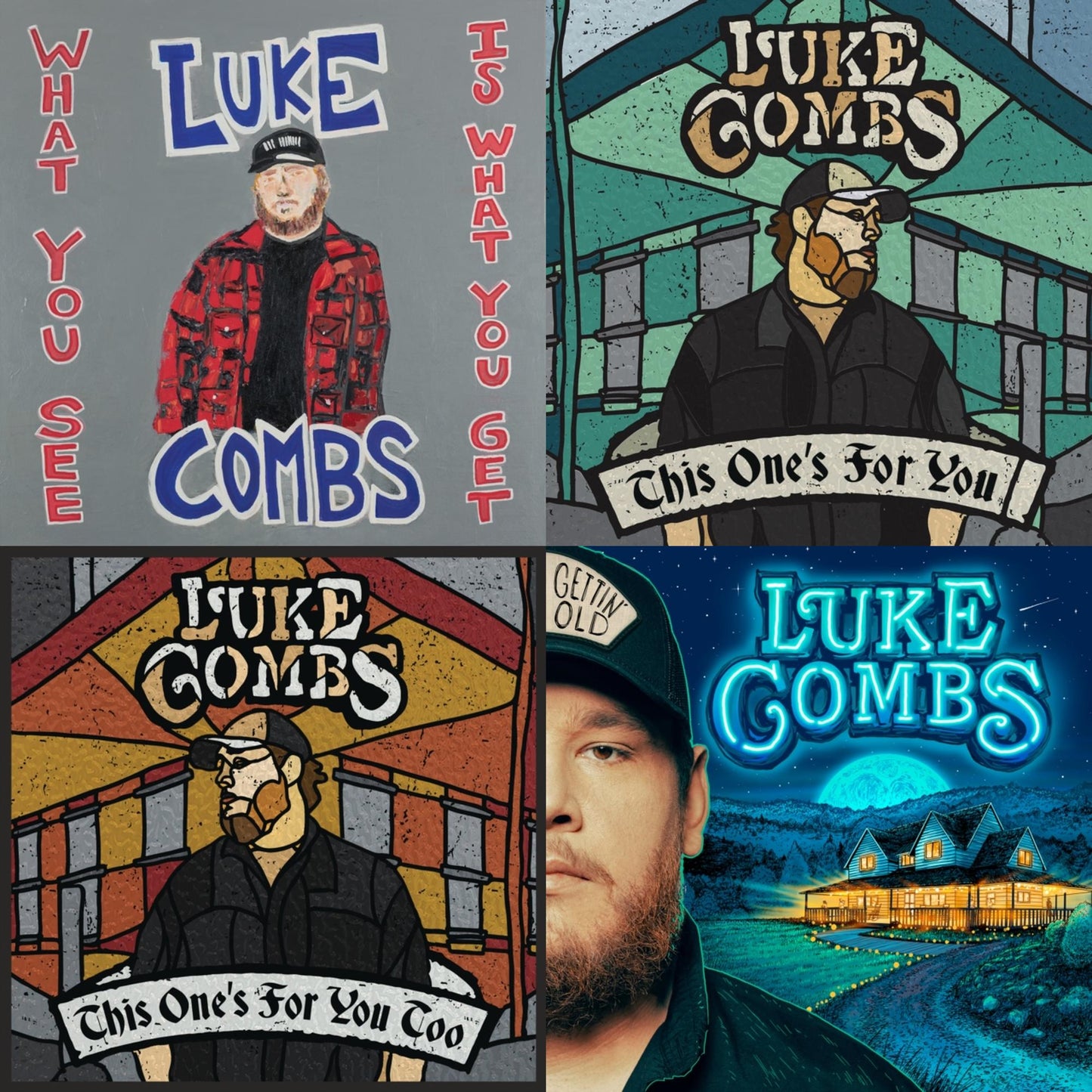 This is a 4 LP Vinyl SKU bundle.
1.This LP Vinyl is brand new.Format: LP VinylMusic Style: CountryThis item's title is: This One's For You Too (Deluxe/2 LP/150G)Artist: Luke CombsLabel: SME NASHVILLE/ COLUMBIABarcode: 190758292816Release Date: 11/16/2018
2.This LP Vinyl is brand new.