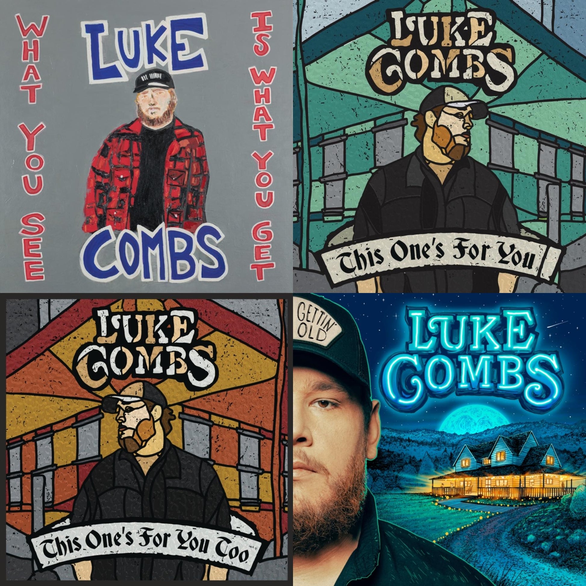 This is a 4 LP Vinyl SKU bundle.
1.This LP Vinyl is brand new.Format: LP VinylMusic Style: CountryThis item's title is: This One's For You Too (Deluxe/2 LP/150G)Artist: Luke CombsLabel: SME NASHVILLE/ COLUMBIABarcode: 190758292816Release Date: 11/16/2018
2.This LP Vinyl is brand new.