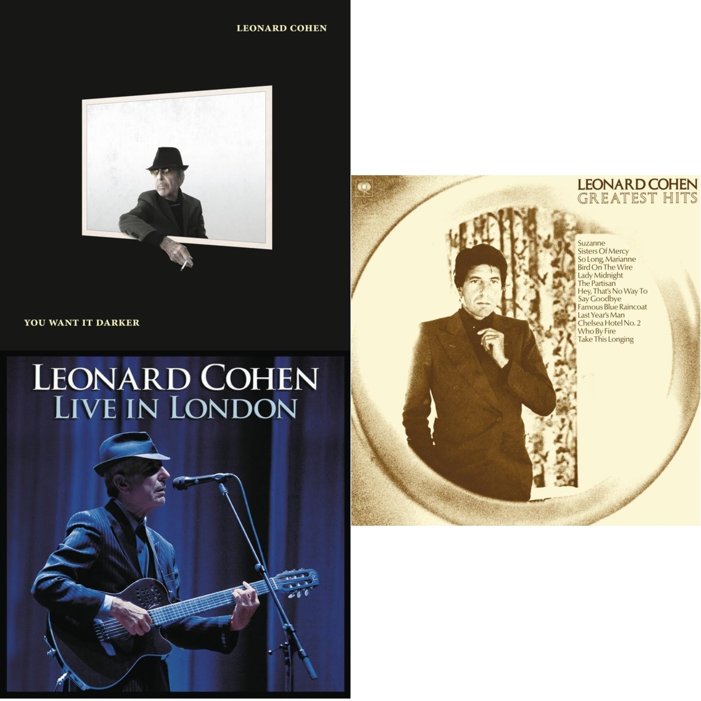 You Want It Darker (180G/Dl Card) & Live In London (180G/Dl Card/3LP) & Greatest Hits (150G/Dl Card)