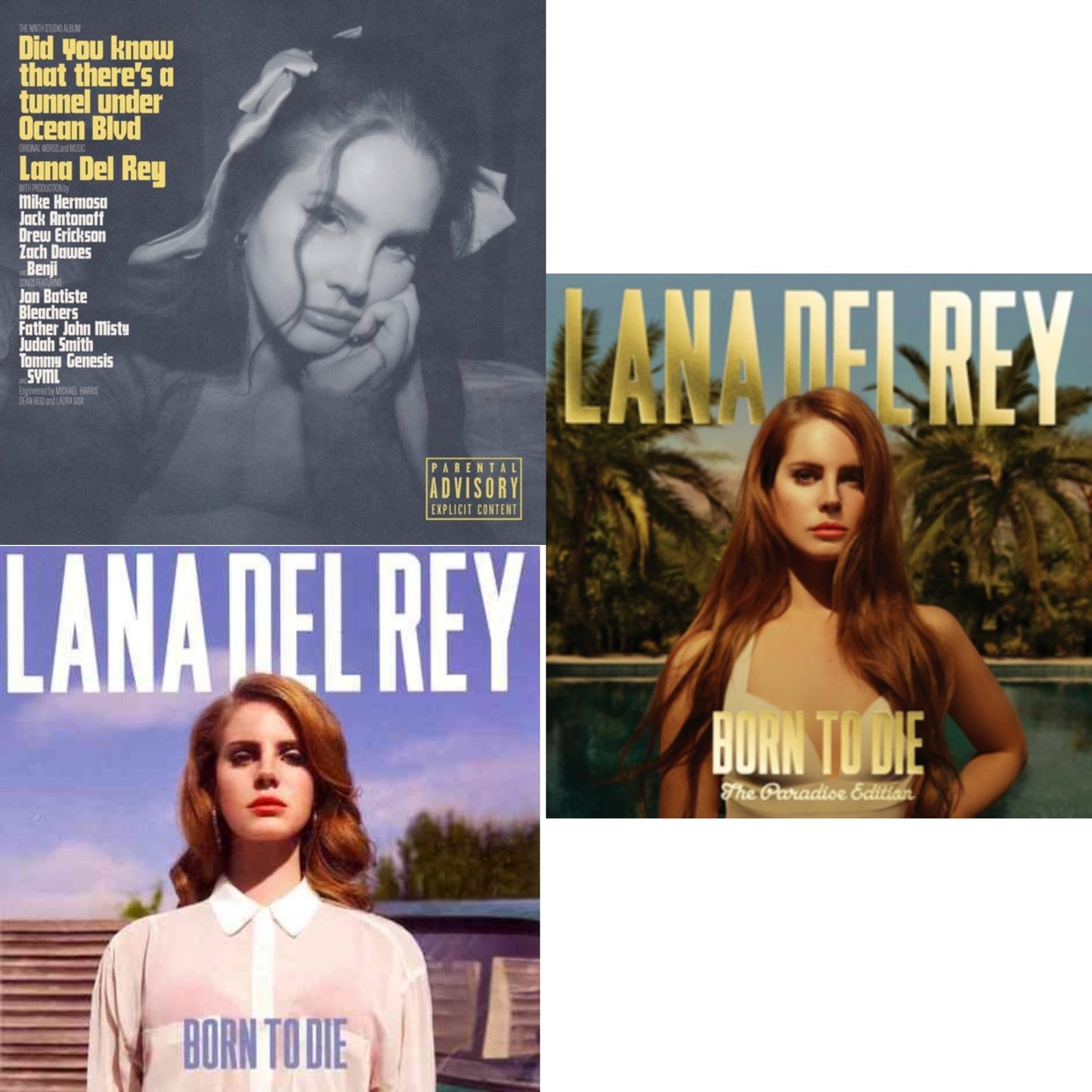 Did You Know That There’S A Tunnel Under Ocean Blvd (X) & Born To Die & Born To Die (Paradise Edition)