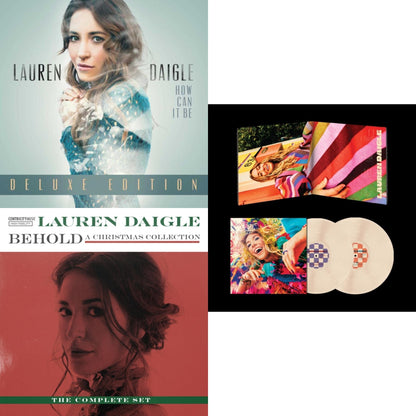 This is a 3 LP Vinyl SKU bundle.
1.This LP Vinyl is brand new.Format: LP VinylThis item's title is: Lauren Daigle (2LP/Bone Vinyl)Artist: Lauren DaigleLabel: Rock/PopBarcode: 075678625640Release Date: 9/8/2023
2.This LP Vinyl is brand new.