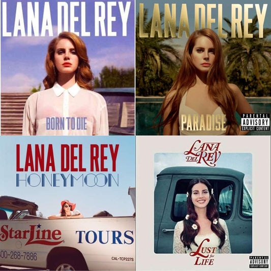 This is a 4 CD SKU bundle.
1.This CD is brand new.Format: CDMusic Style: Soft RockThis item's title is: Born To DieArtist: Lana Del ReyLabel: INTERSCOPEBarcode: 602527870915Release Date: 1/31/2012
2.This CD is brand new.