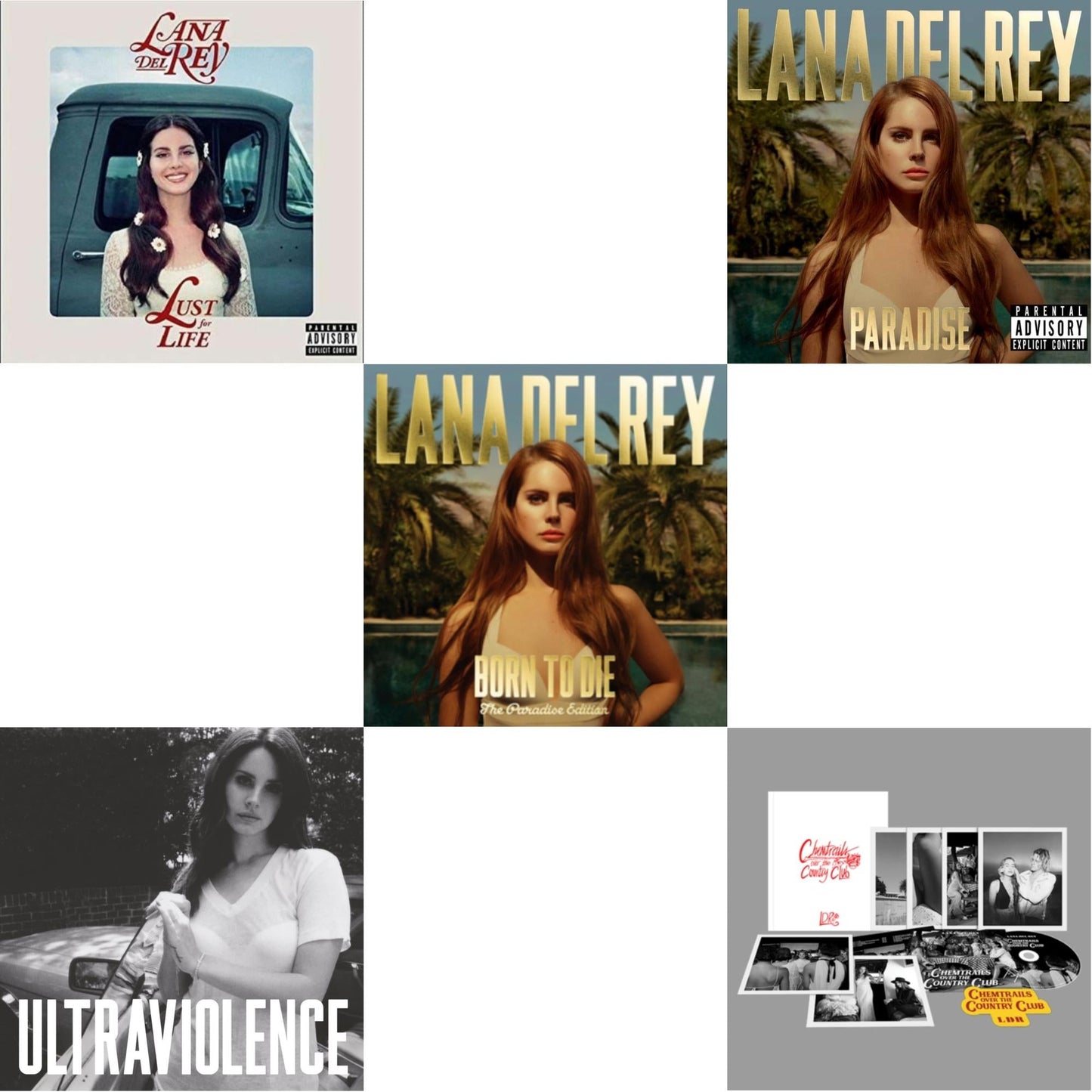 This is a 5 CD SKU bundle.
1.This CD is brand new.Format: CDThis item's title is: Lust For LifeArtist: Lana Del ReyLabel: INTERSCOPEBarcode: 602557589924Release Date: 7/21/2017
2.This CD is brand new.