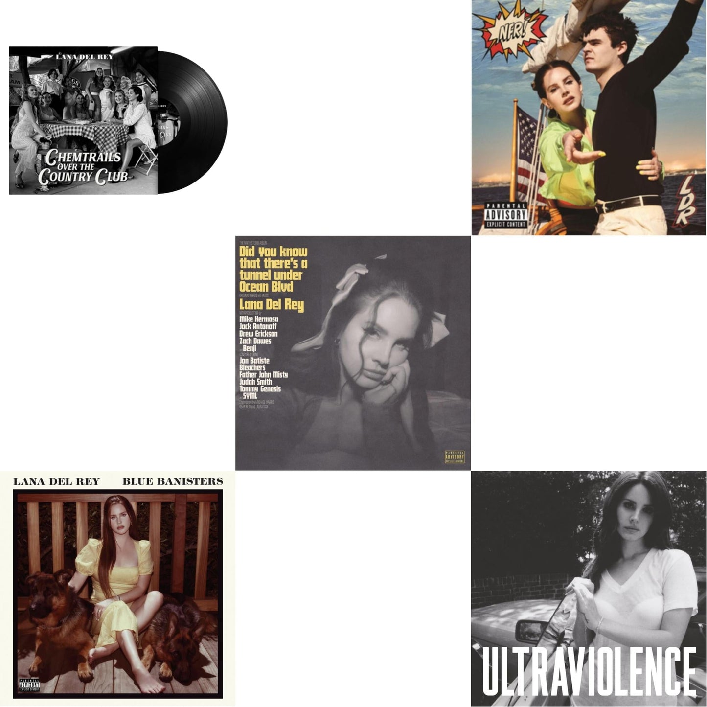 Chemtrails Over The Country Club & Blue Banisters (2LP) & Did You Know That There’S A Tunnel Under Ocean Blvd (X) (2LP/180G) & Nfr! (2LP) & Ultraviolence