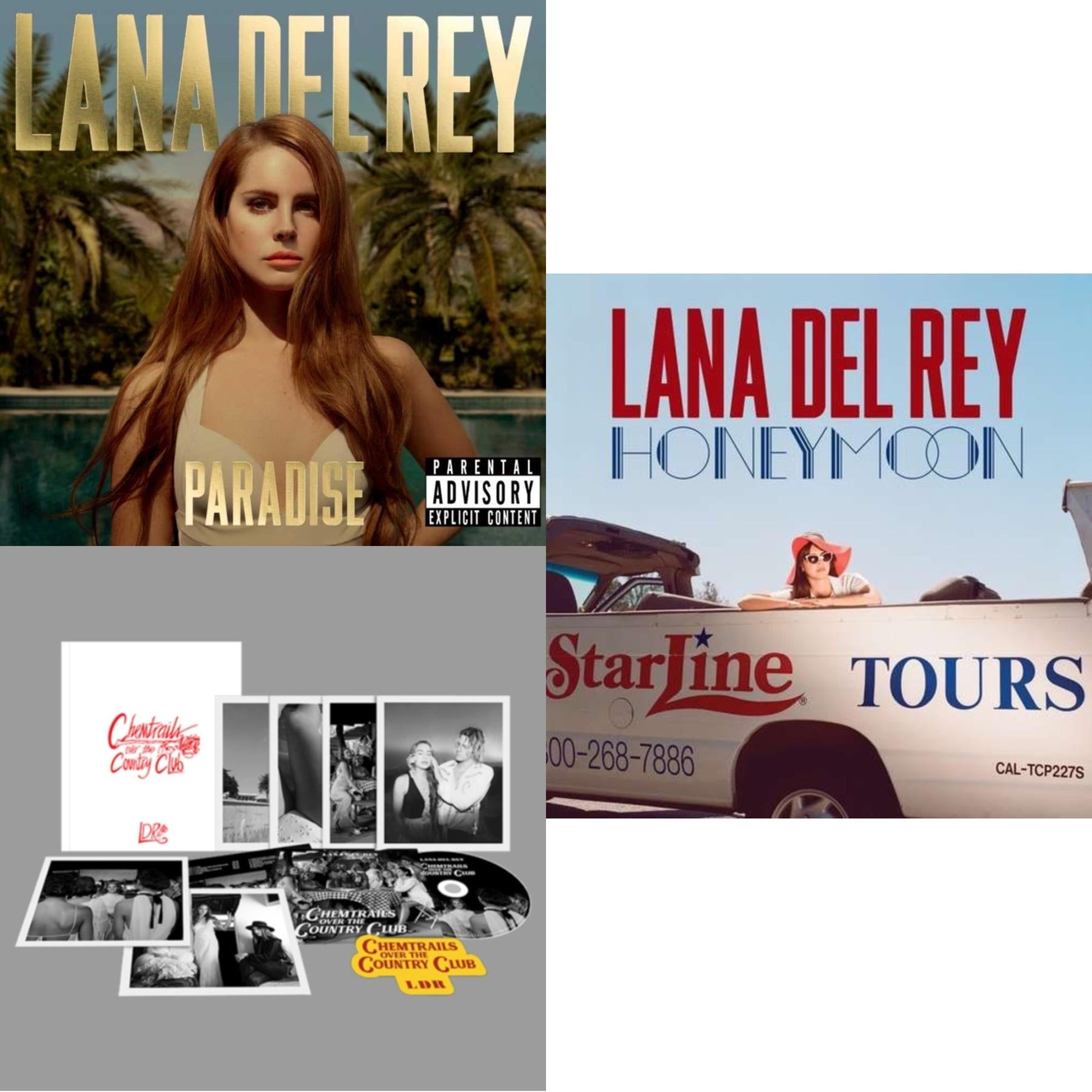 This is a 3 CD SKU bundle.
1.This CD is brand new.Format: CDMusic Style: Jazz-FunkThis item's title is: ParadiseArtist: Lana Del ReyLabel: IGABarcode: 602537204687Release Date: 11/13/2012
2.This CD is brand new.