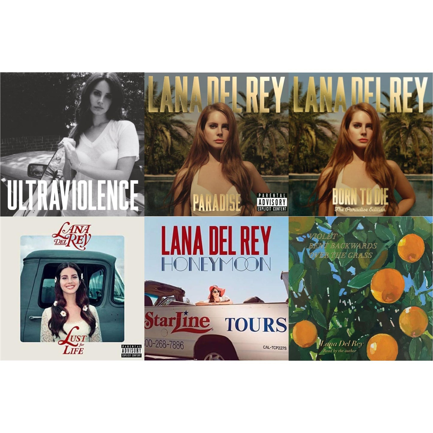 Violet Bent Backwards Over The Grass (180G) & Born To Die (Paradise Edition) (Only The Bonus Material) & Paradise & Ultraviolence & Honeymoon & Lust For Life