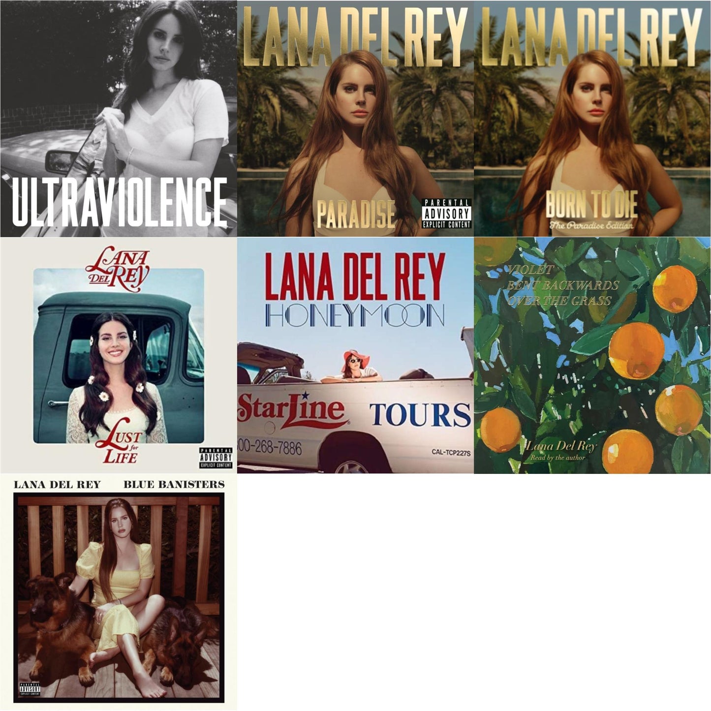 Blue Banisters (2LP) & Violet Bent Backwards Over The Grass (180G) & Born To Die (Paradise Edition) (Only The Bonus Material) & Paradise & Ultraviolence & Honeymoon & Lust For Life