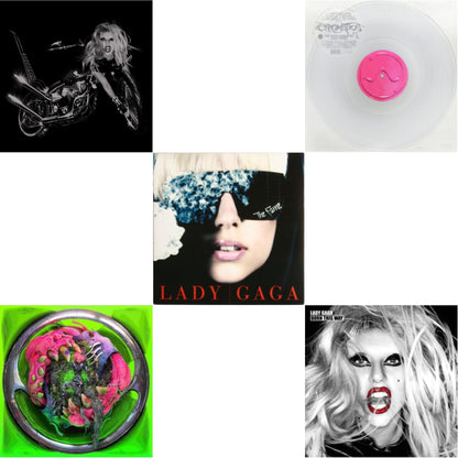 Born This Way - The Tenth Anniversary (3LP) & Dawn Of Chromatica (Clear LP Vinyl) & Chromatica (Milky Clear LP Vinyl) & Fame & Born This Way