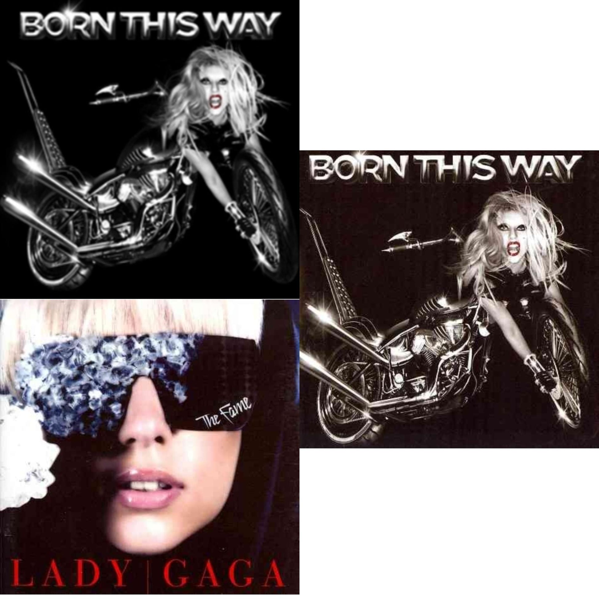 This is a 3 CD SKU bundle.
1.This CD is brand new.Format: CDMusic Style: Synth-popThis item's title is: Born This WayArtist: Lady GagaLabel: Rock/PopBarcode: 602527718385Release Date: 5/23/2011
2.This CD is brand new.